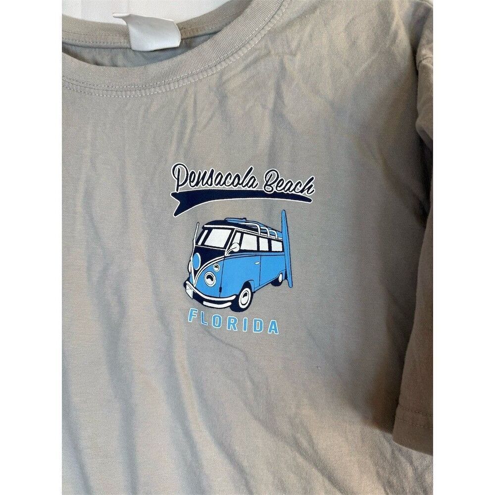 Southern Spirit T-Shirt Womens  M Gray Pensacola Beach Florida VW Bus Surf - Picture 2 of 9